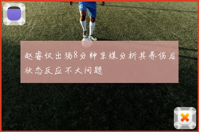 赵睿仅出场8分钟京媒分析其养伤后状态反应不大问题